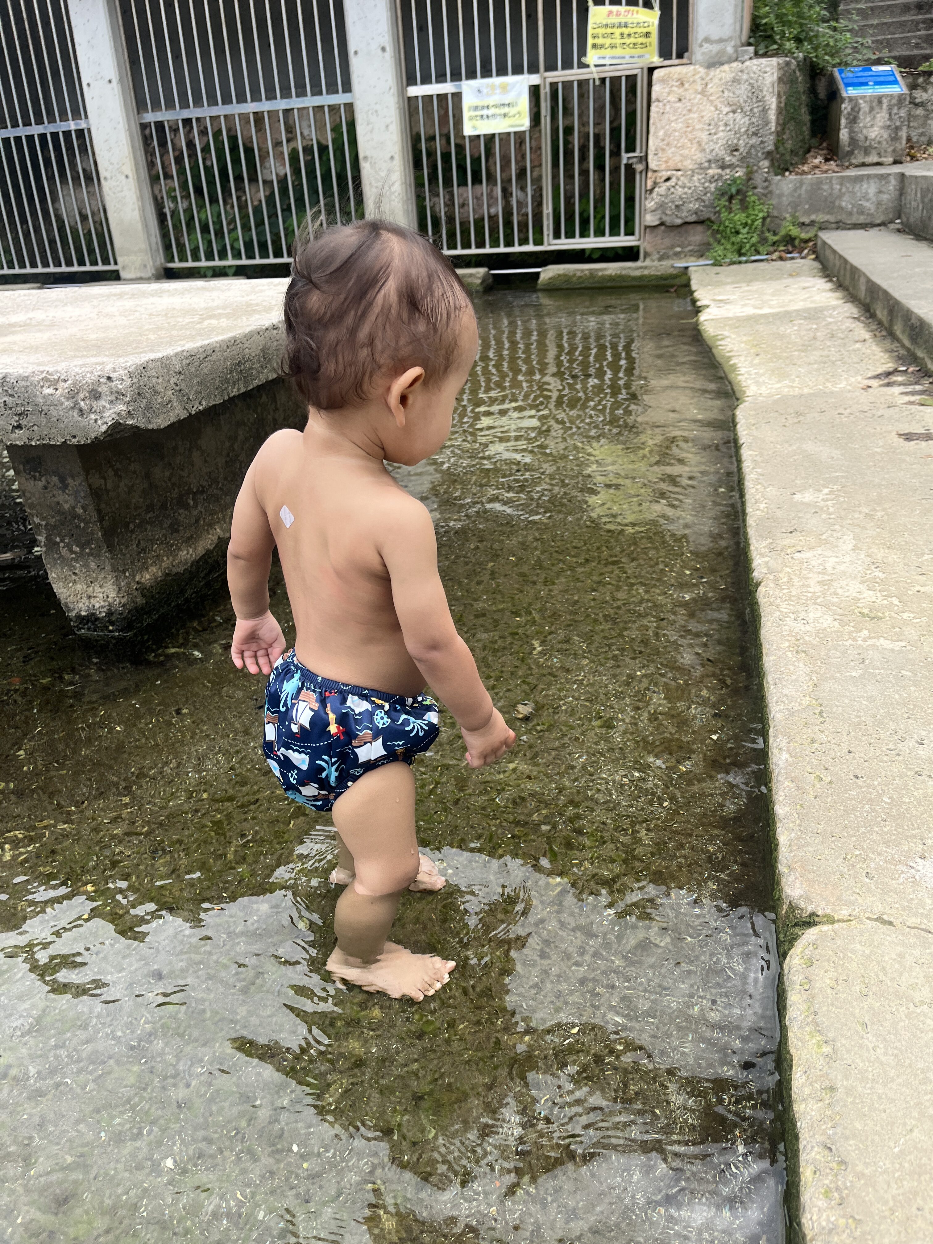 沖縄県民も知らない？最高の避暑地かでしかーとは？信じられない透明な湧き水！1歳の息子と遊んでみた。